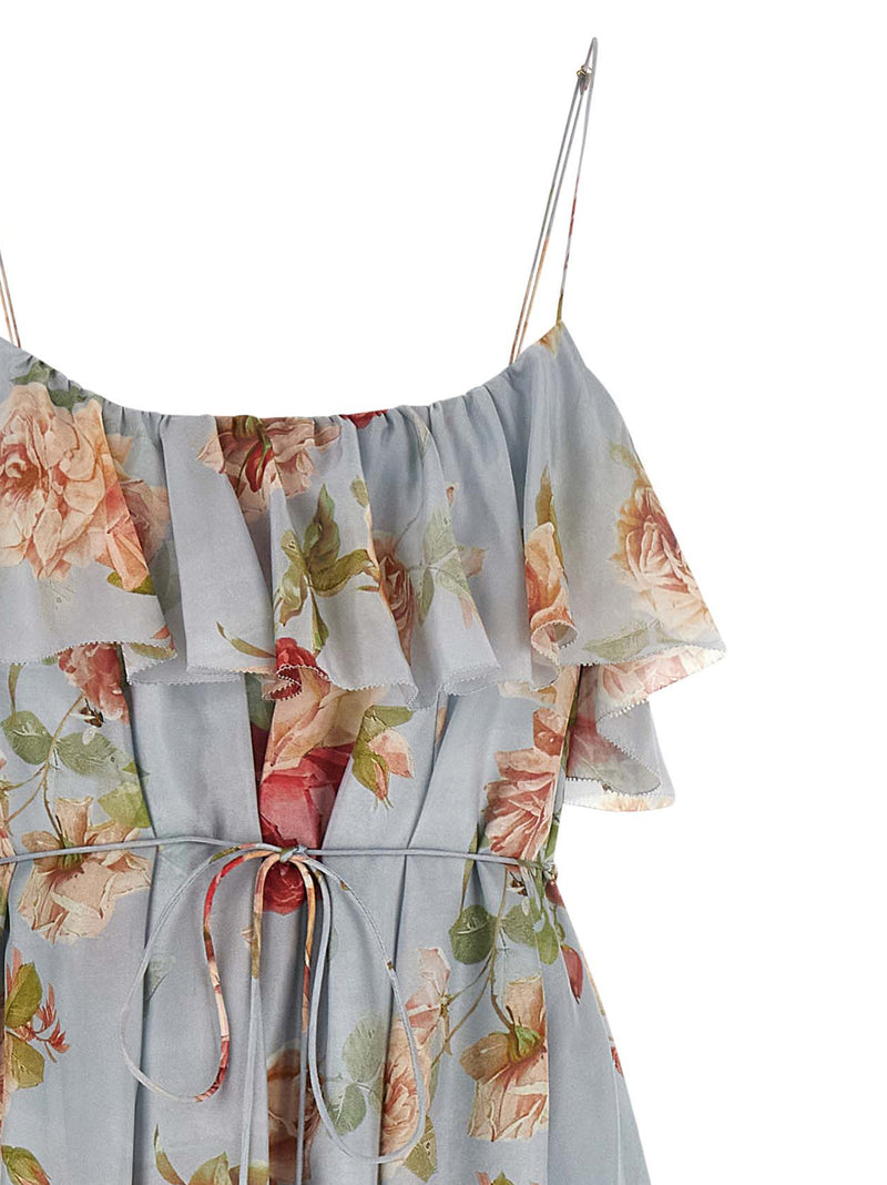 Robe longue en soie multicolore Zimmermann