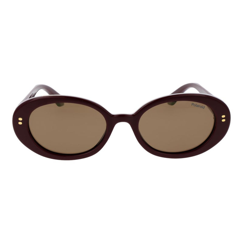 Polaroid Burgundy Polycarbonate Sunglasses for Women