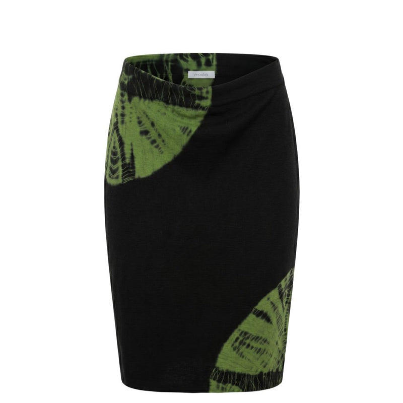 Malo Green Cotton Women Skirt - Chic Tie-Dye Design