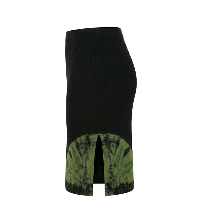 Malo Green Cotton Women Skirt - Chic Tie-Dye Design