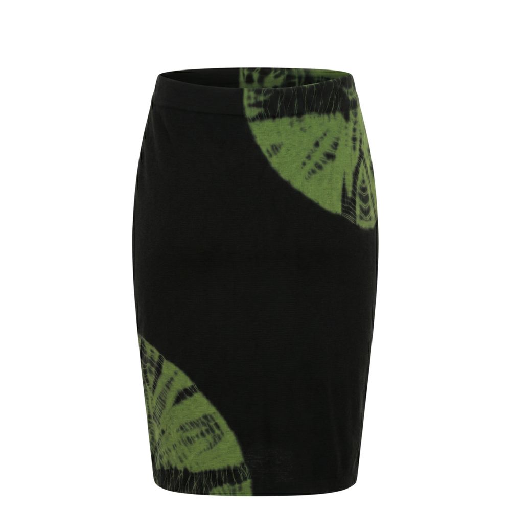 Malo Green Cotton Women Skirt - Chic Tie-Dye Design