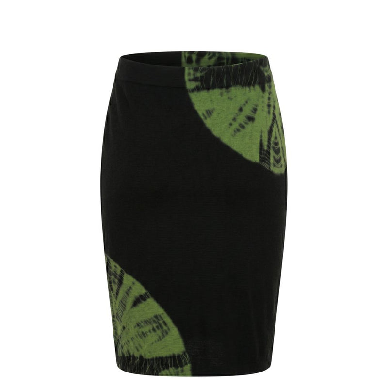 Malo Green Cotton Women Skirt - Chic Tie-Dye Design