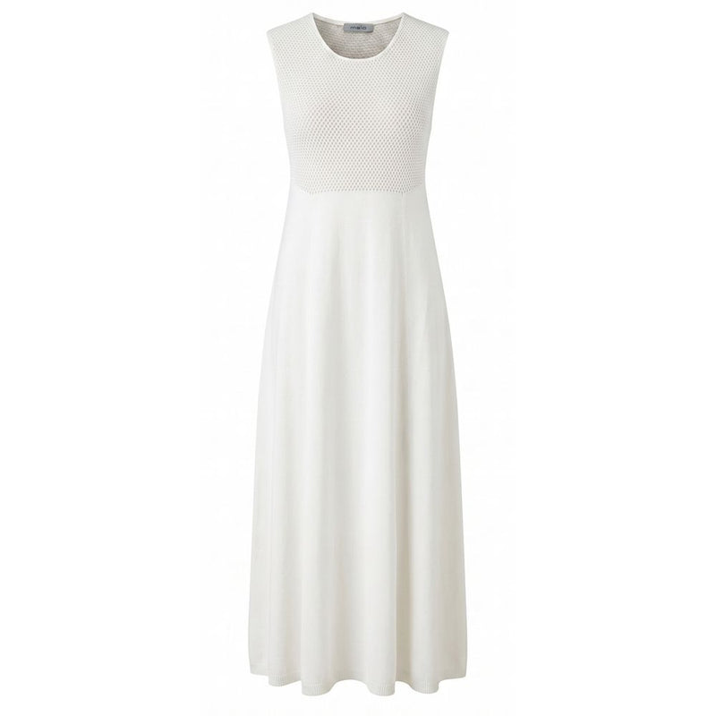 Malo White Silk Women Dress