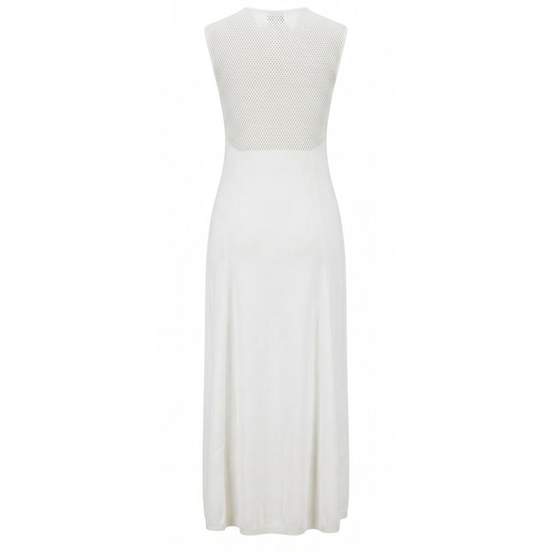 Malo White Silk Women Dress