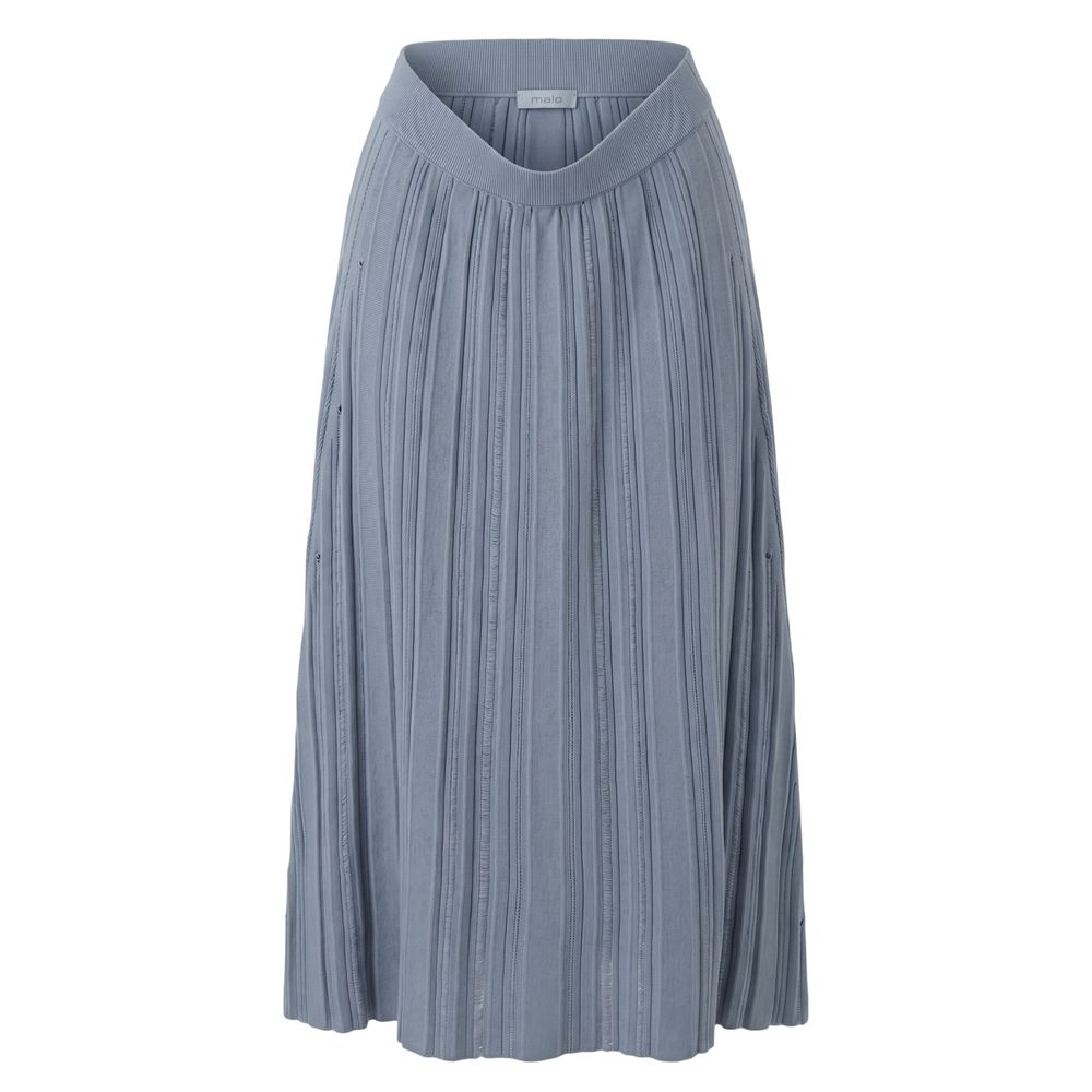 Malo Grey Cotton Women Skirt - Elegant Flared Design
