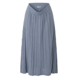 Malo Grey Cotton Women Skirt - Elegant Flared Design
