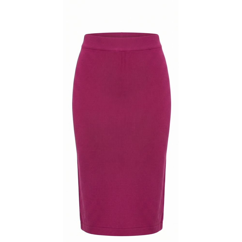 Malo Purple Cotton Women Skirt - Chic Sophistication