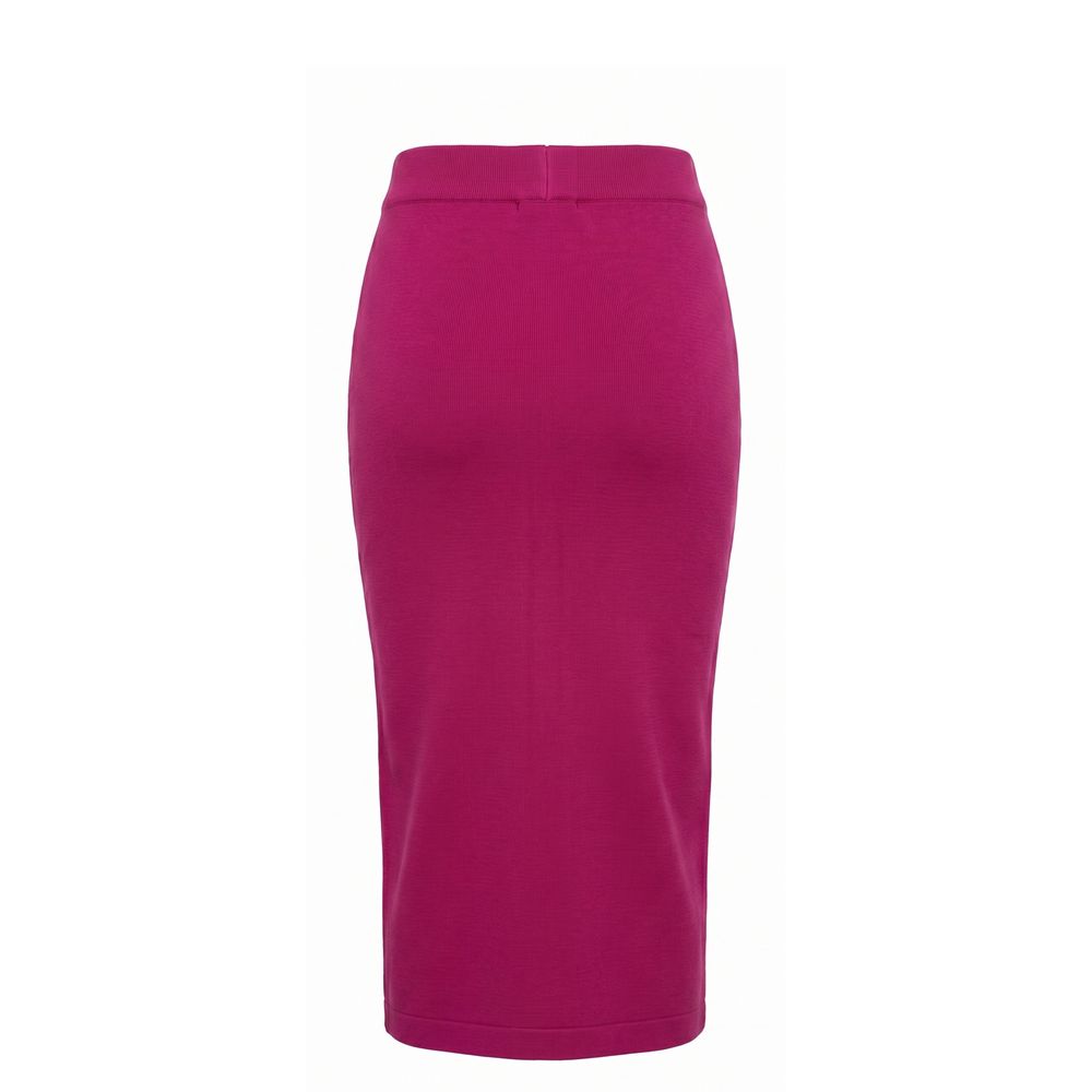 Malo Purple Cotton Women Skirt - Chic Sophistication