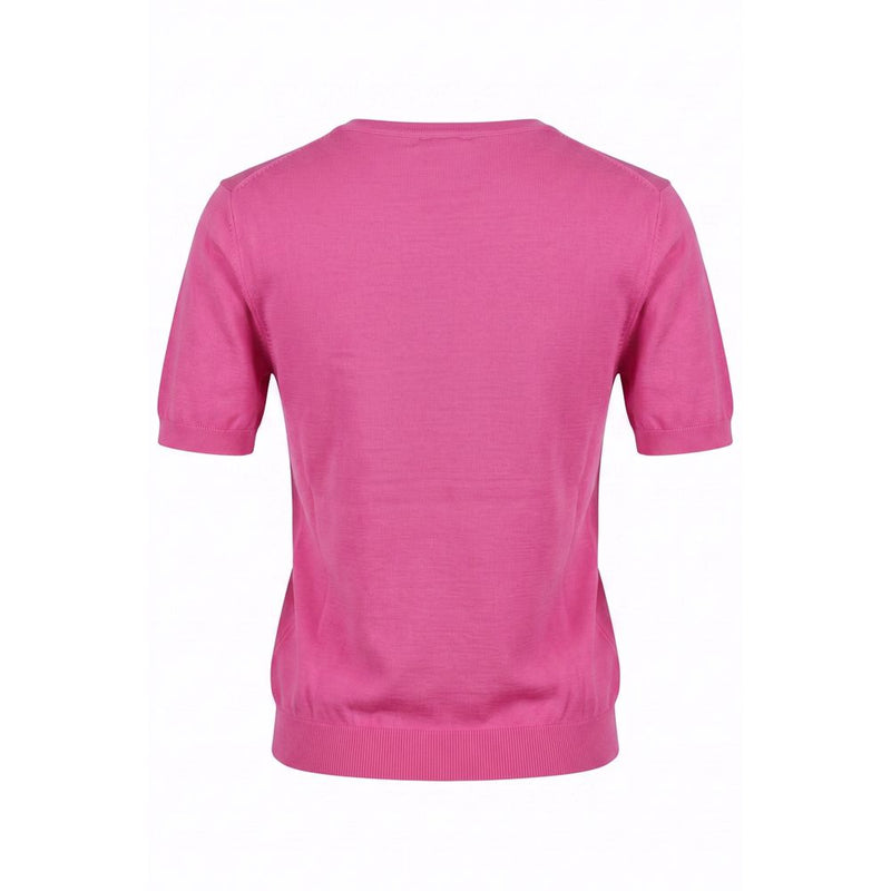 Malo Pink Cotton Women Sweater