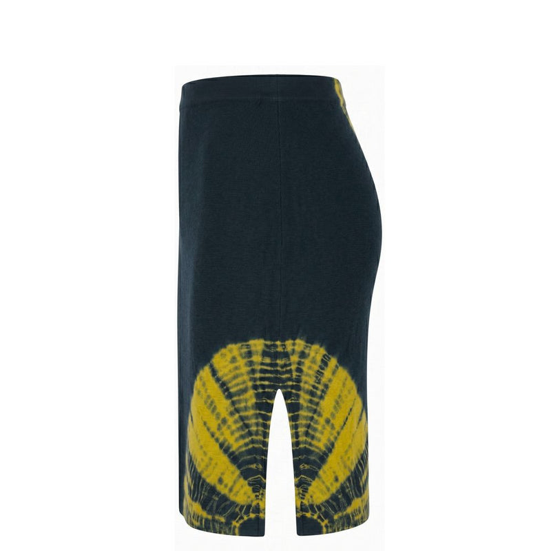 Malo Yellow Cotton Women Skirt - Trendy Tie-Dye Design