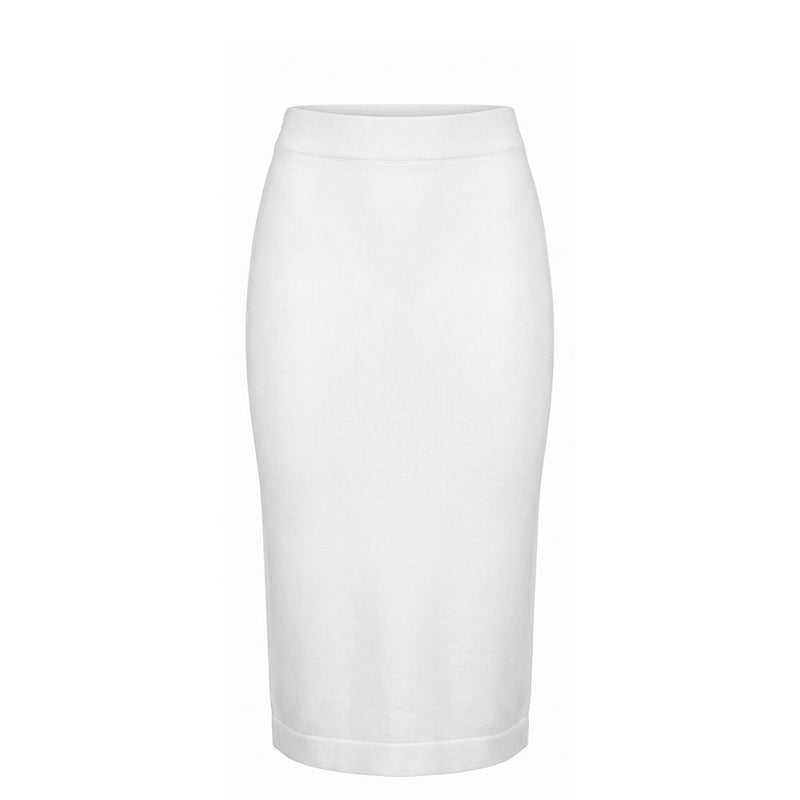 Malo White Cotton Women Skirt