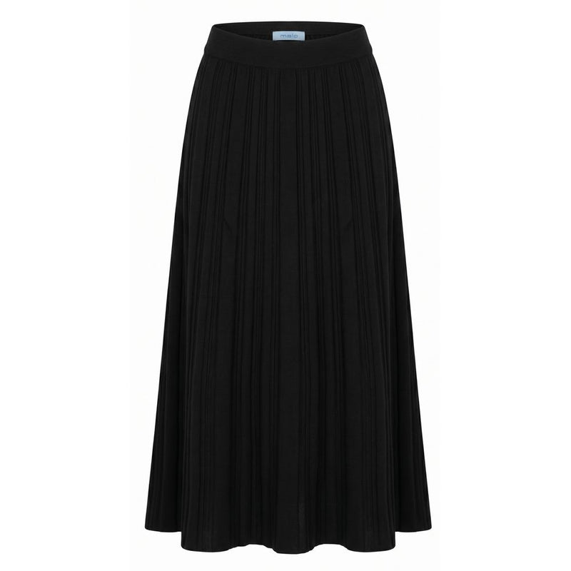 Malo Black Cotton Skirt for Women - Elegant and Comfortable