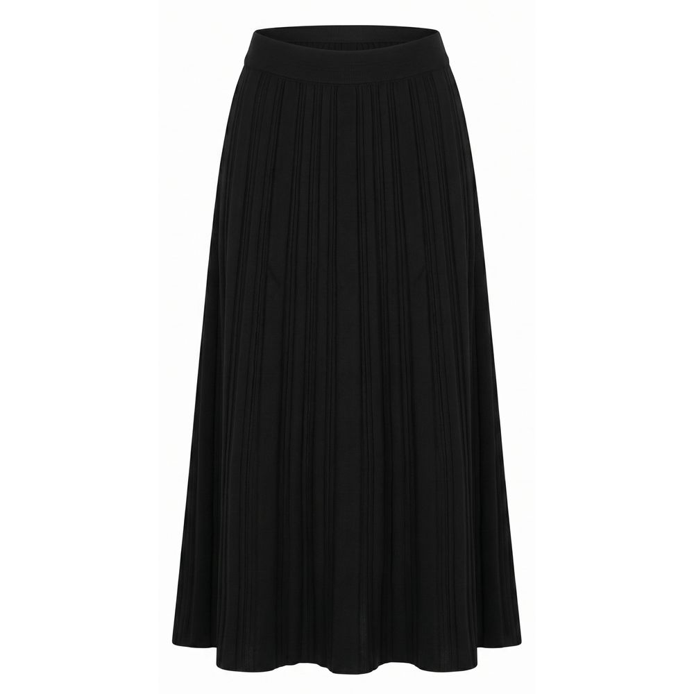 Malo Black Cotton Skirt for Women - Elegant and Comfortable