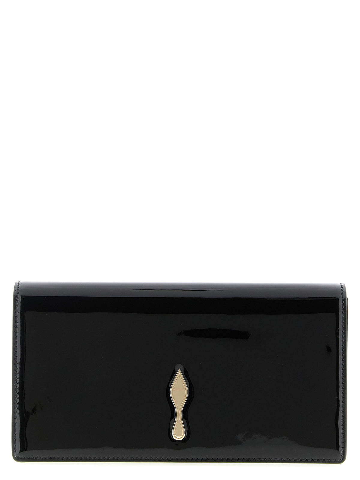 Pochette Christian Louboutin en cuir de veau noir