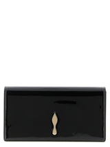 Pochette Christian Louboutin en cuir de veau noir
