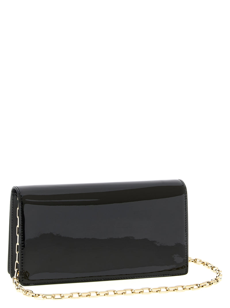 Pochette Christian Louboutin en cuir de veau noir