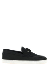 Mocassins à enfiler en cuir de veau noir Christian Louboutin