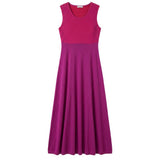 Malo Purple Silk Women Dress - Elegant Sleeveless Design
