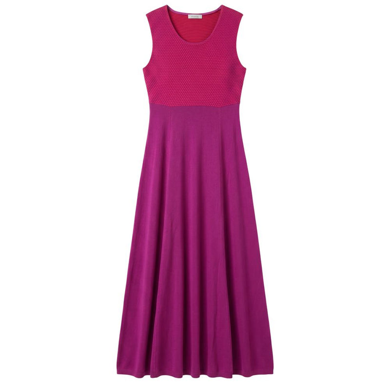 Malo Purple Silk Women Dress - Elegant Sleeveless Design