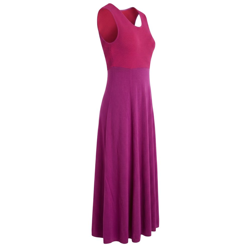 Malo Purple Silk Women Dress - Elegant Sleeveless Design