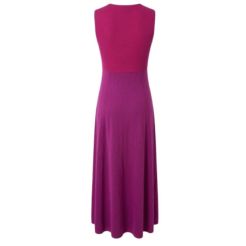 Malo Purple Silk Women Dress - Elegant Sleeveless Design