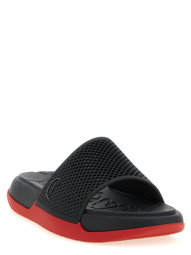 Mules Christian Louboutin noires en polyéthylène