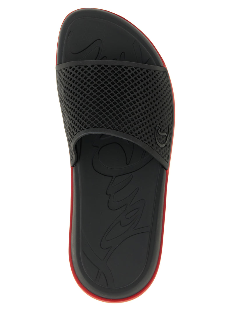 Mules Christian Louboutin noires en polyéthylène