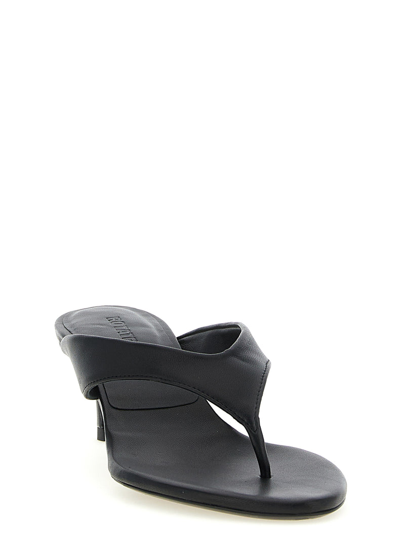 Sandales tongs ROTATE BIRGER CHRISTENSEN en cuir de veau noir