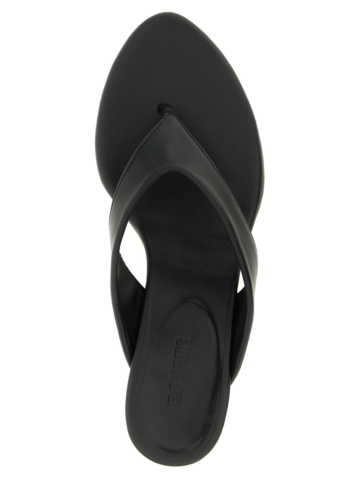 Sandales tongs ROTATE BIRGER CHRISTENSEN en cuir de veau noir