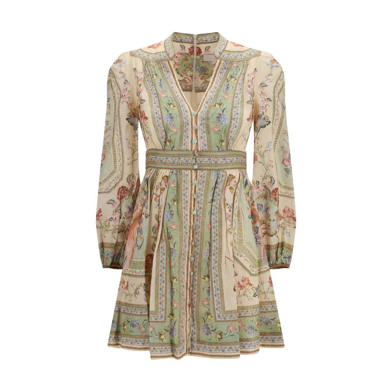 Robe décontractée en lin multicolore Zimmermann