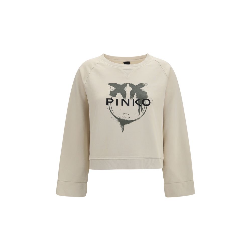 Sweat-shirt en coton beige PINKO