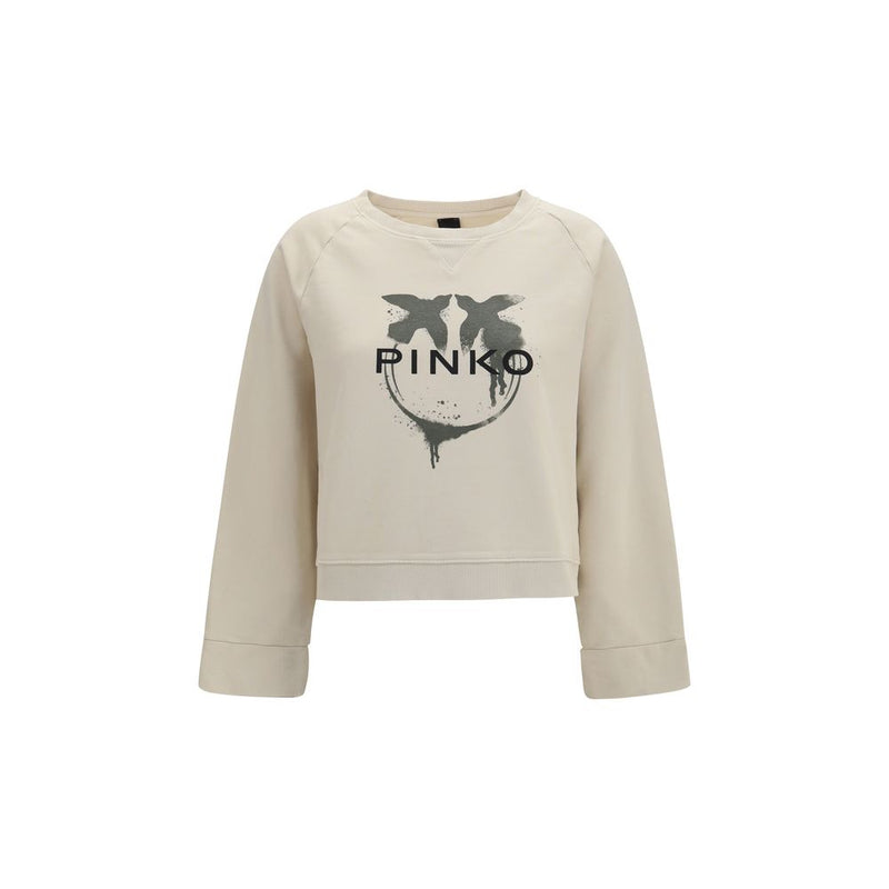 Sweat-shirt en coton beige PINKO