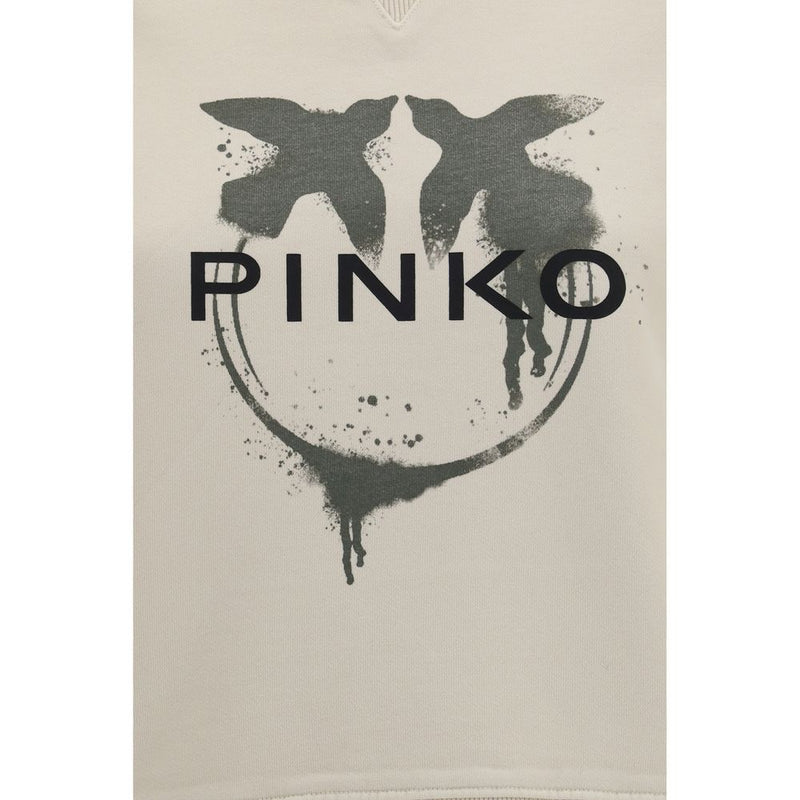 Sweat-shirt en coton beige PINKO
