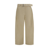 Magda Butrym Beige Cotton Wide-Leg Casual Pants