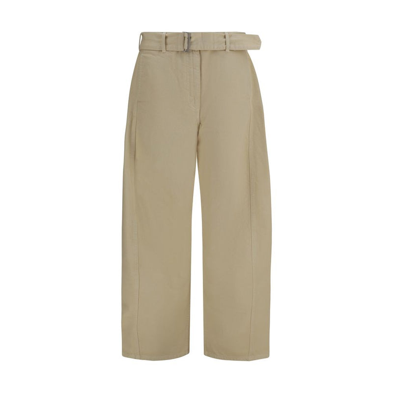 Magda Butrym Beige Cotton Casual Pants for Women
