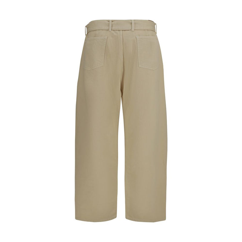 Magda Butrym Beige Cotton Casual Pants for Women