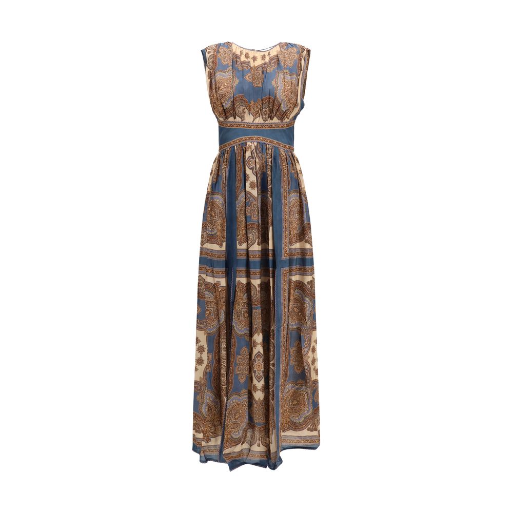 Robe décontractée en soie multicolore Zimmermann