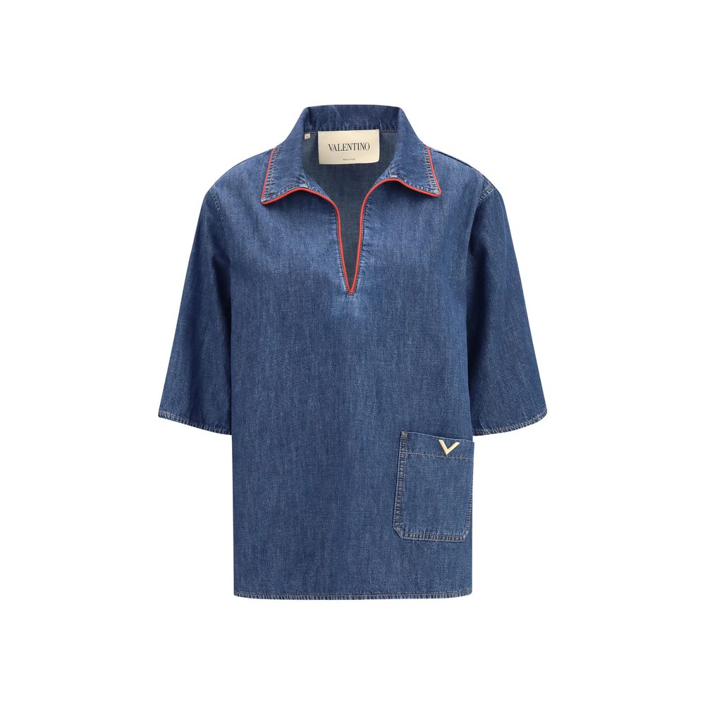 Valentino Garavani Blue Denim Shirt - Oversize Fit