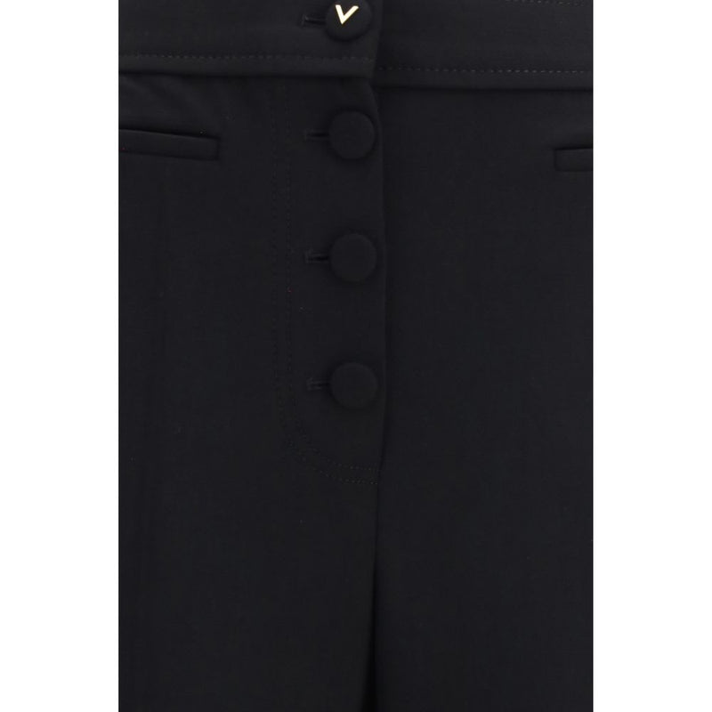 Valentino Garavani Black Wool Oves Aries Flared Pants