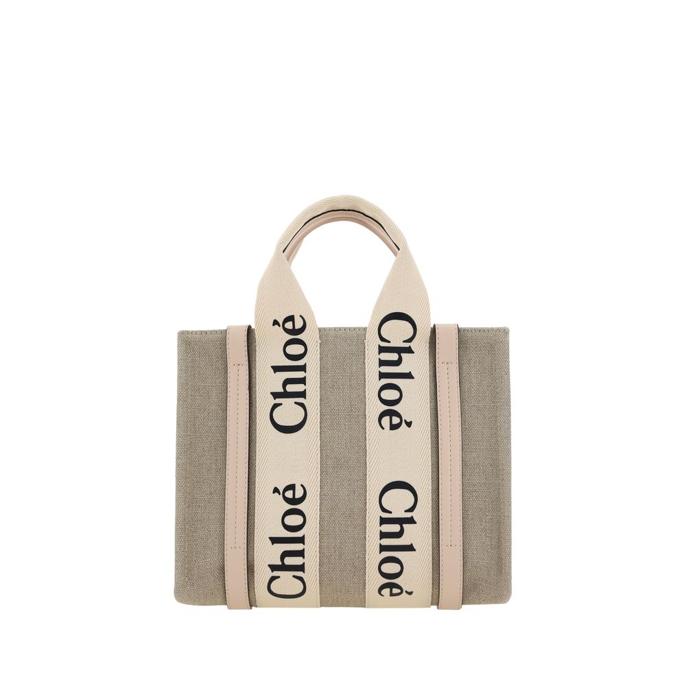 Sac à main Chloé en lin marron