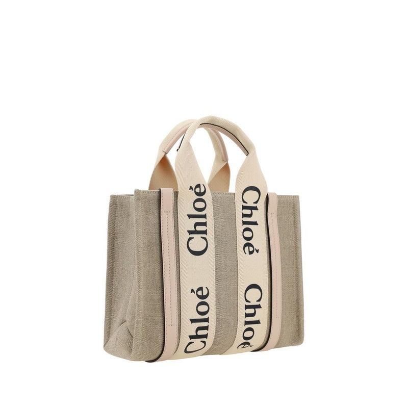 Sac à main Chloé en lin marron