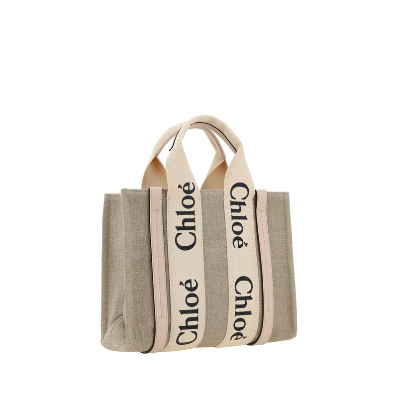 Sac à main Chloé en lin marron