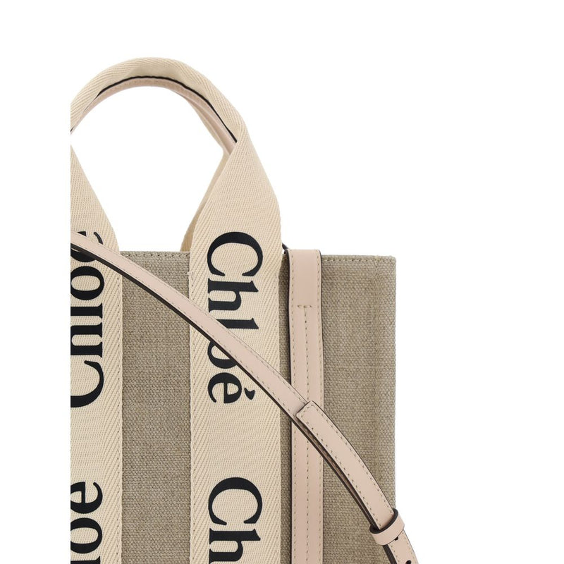 Sac à main Chloé en lin marron