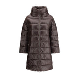 Veste longue Herno marron en polyester