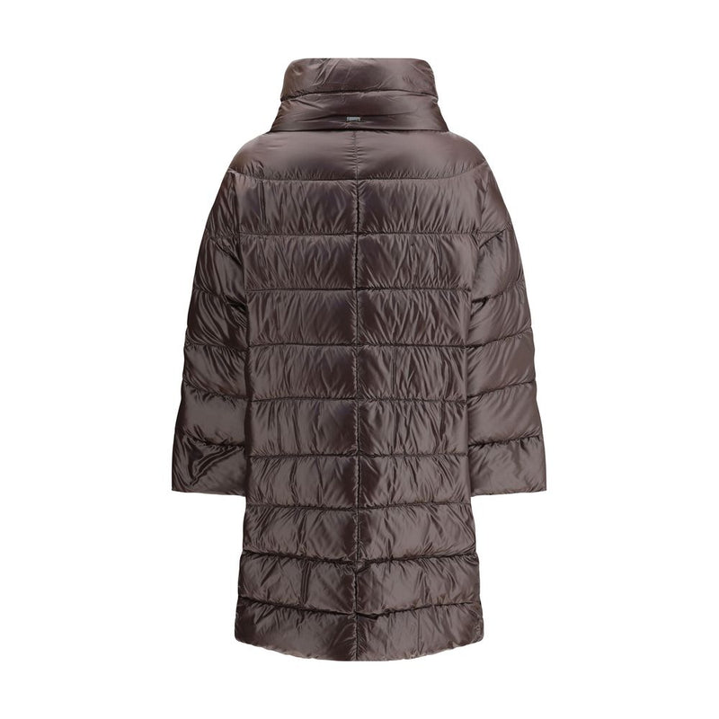 Veste longue Herno marron en polyester