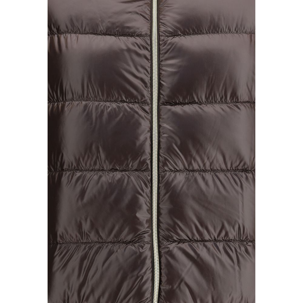 Veste longue Herno marron en polyester