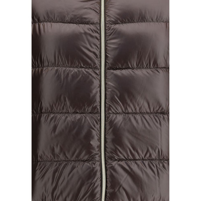 Veste longue Herno marron en polyester