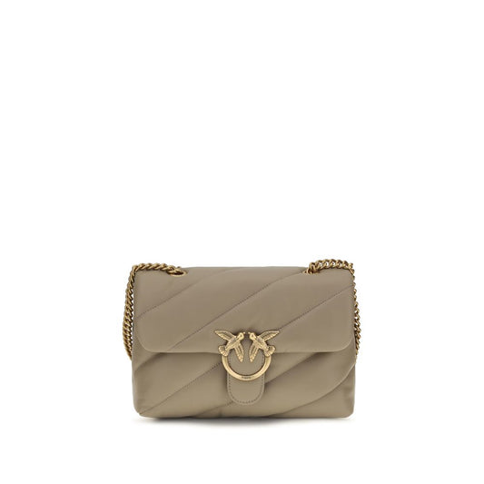 Sac bandoulière PINKO Bos Taurus en cuir de veau gris