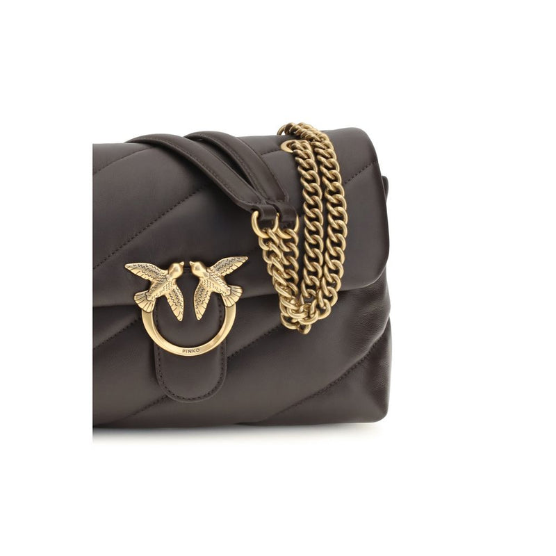 Sac bandoulière PINKO Bos Taurus en cuir de veau marron