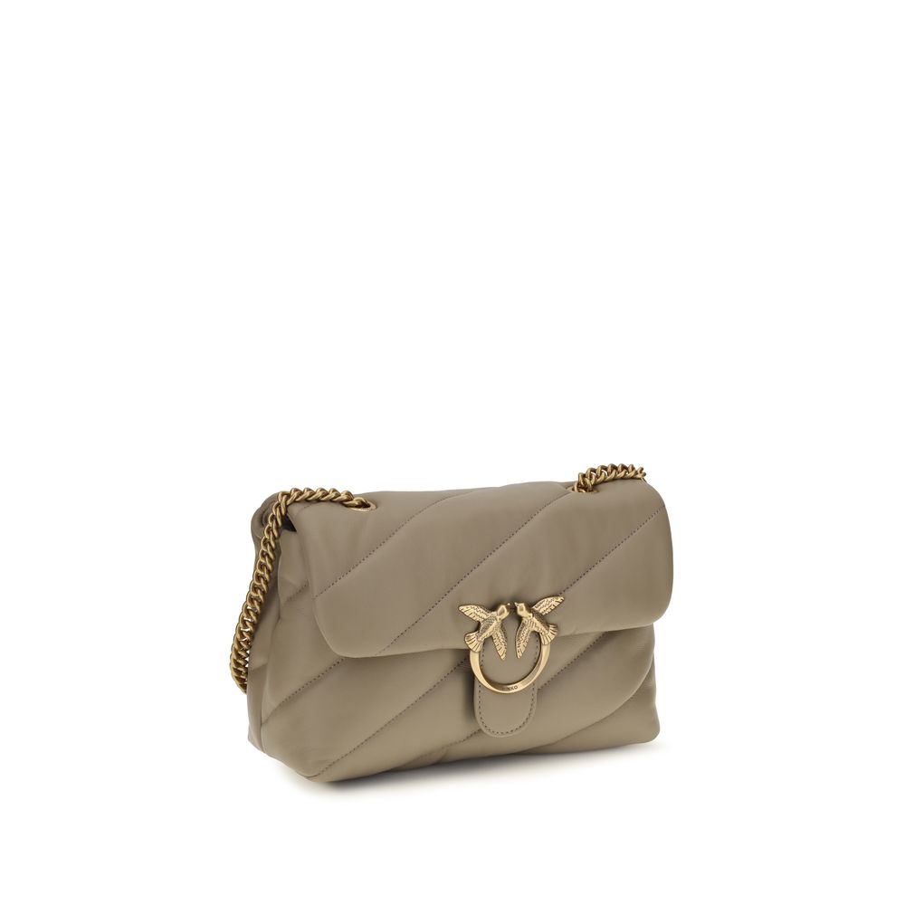 Sac bandoulière PINKO Bos Taurus en cuir de veau gris